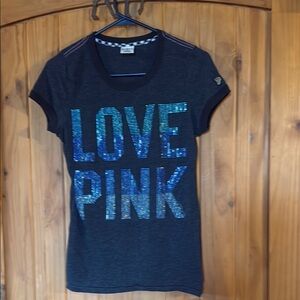 Victoria's Secret Pink black/ dark grey T-shirt